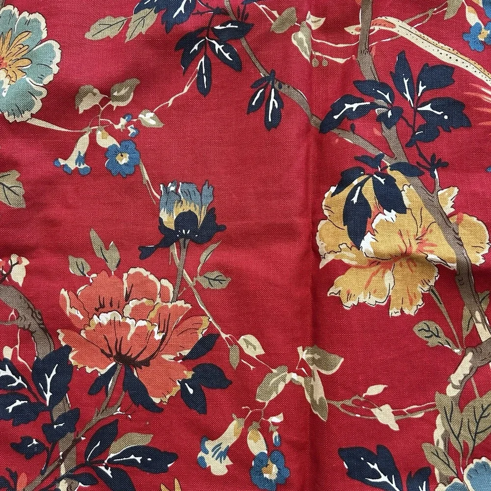 Pottery Barn Brighton Chinoiserie Standard Sham‎ Linen Cotton Case Envelope Back